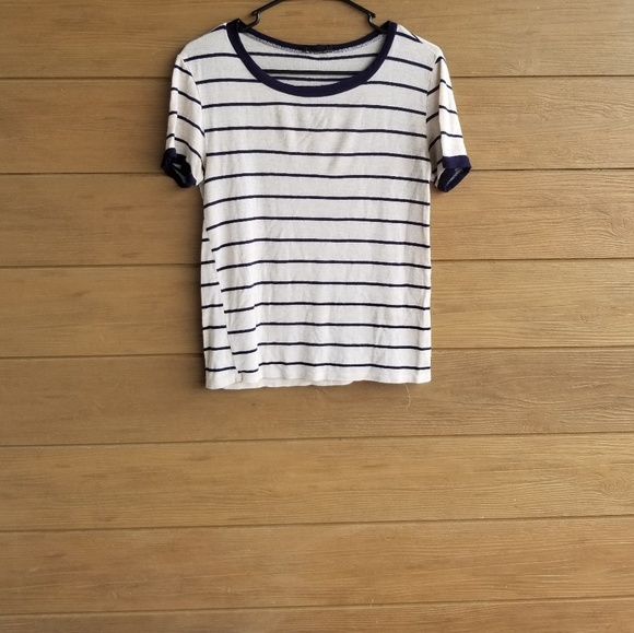 love J Tops - Classic striped casual love J tee